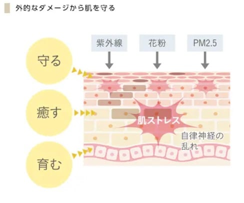 ウェアルーUVの肌を守るイメージ