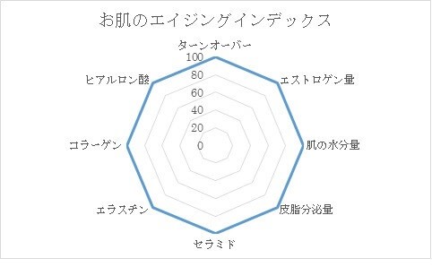 お肌のエイジングインデックスを示した図