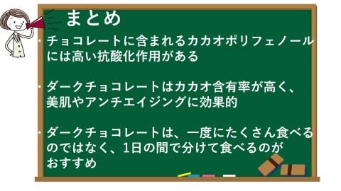 カカオが豊富なダークチョコレートの記事のまとめ