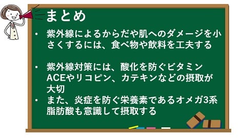 日焼け止め コレクション 栄養素